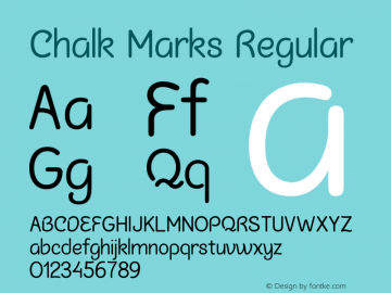 Chalk Marks Regular 001.000 Font Sample