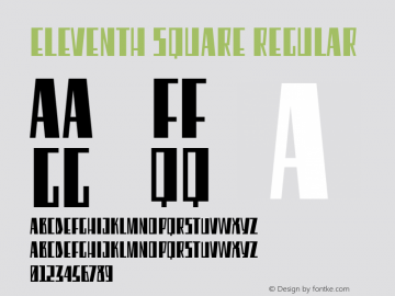 Eleventh Square Regular Version 1.000图片样张