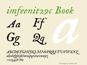 imfeenit29c Book 3.00 Font Sample