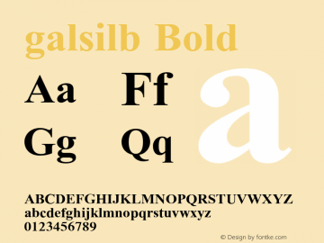 galsilb Bold Version 2.1图片样张