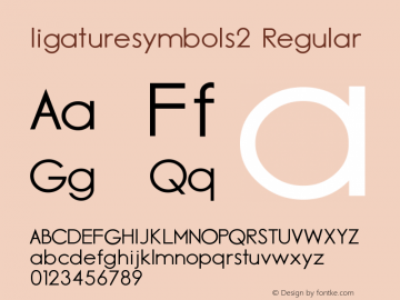 ligaturesymbols2 Regular Version 2.11图片样张