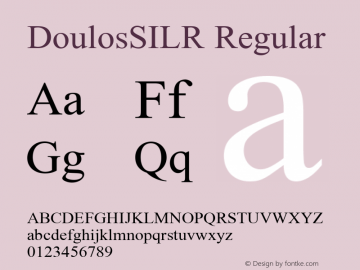 DoulosSILR Regular Version 4.112 Font Sample