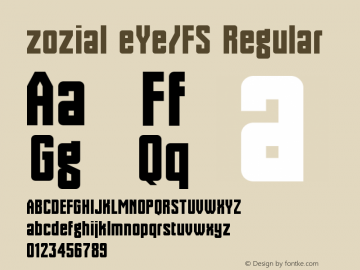 zozial eYe/FS Regular Version 1.0图片样张