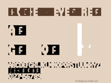 ztracted by H eYe/FS Regular Version 1.0 Font Sample