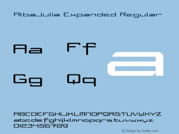 AlbaJulia Expanded Regular Version 001.000图片样张