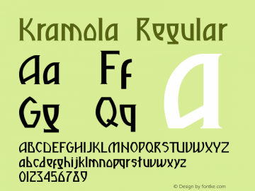 Kramola Regular Version 1.000 Font Sample