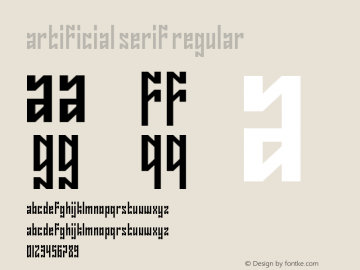 Artificial Serif Regular Version 1.0 Font Sample