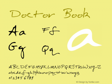 Doctor Book Version Macromedia Fontograp图片样张