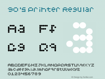 90's Printer Regular Version 1.0图片样张