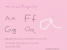 ah hee Regular Version 1.0 Font Sample