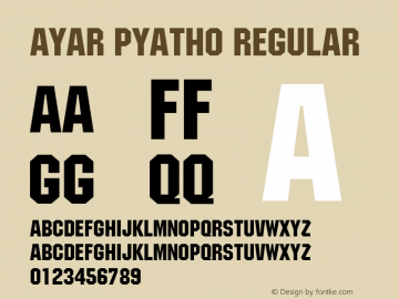 Ayar Pyatho Regular Version 1.01x图片样张