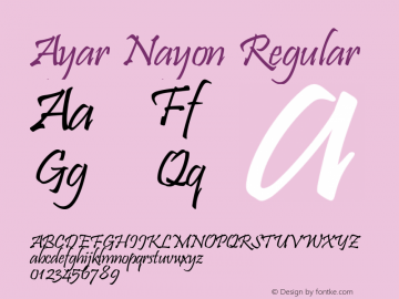 Ayar Nayon Regular Version 1.01x图片样张