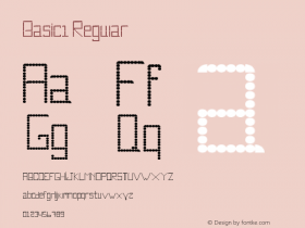Basic1 Regular Version 1.0 Font Sample