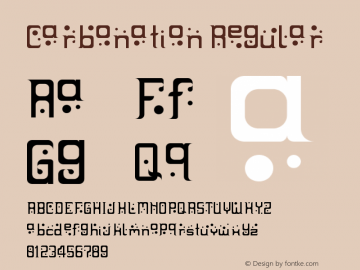 Carbonation Regular Version 1.0 Font Sample