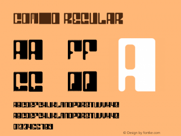 COM_o1d Regular Version 1.0 Font Sample