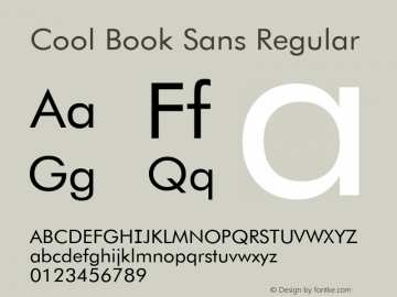 Cool Book Sans Regular 1.2 Font Sample