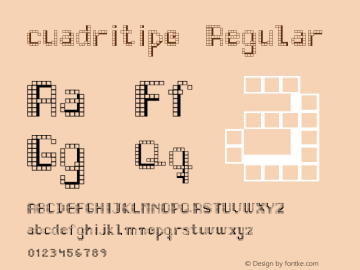 cuadritipo Regular Version 1.0 Font Sample