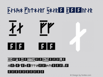 Danish Futhark Sharp Regular Version 1.0 Font Sample