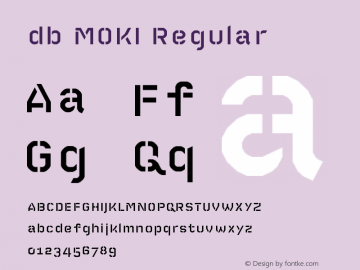 db MOKI Regular Version 1.0 Font Sample