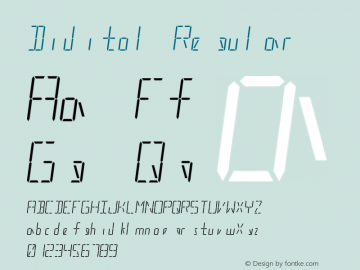 Dijitol Regular Version 1.0 Font Sample