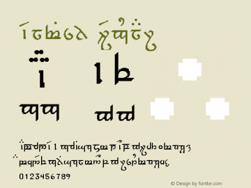 Elvish Regular Version 1.0 Font Sample