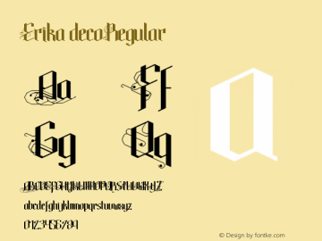 Erika deco Regular Version 1.0 Font Sample