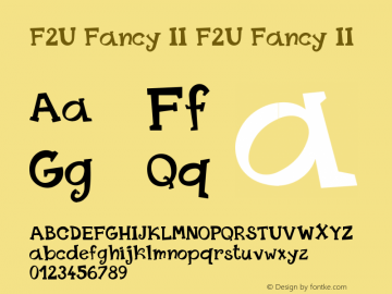F2U Fancy II F2U Fancy II Version 1.00 Font Sample