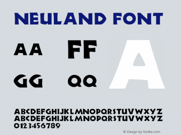 Neuland Font Version 001.000图片样张