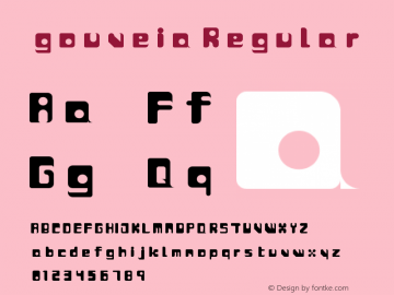 gouveia Regular Version 1.0 Font Sample