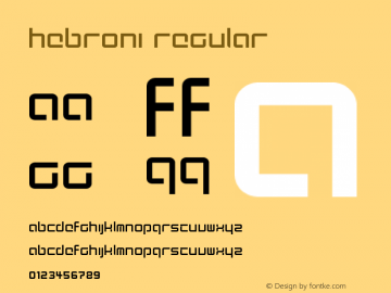HebRoni Regular Version 1.0图片样张