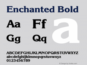 Enchanted Bold Version 001.000 Font Sample