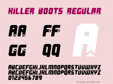 Killer boots Regular 2 Font Sample