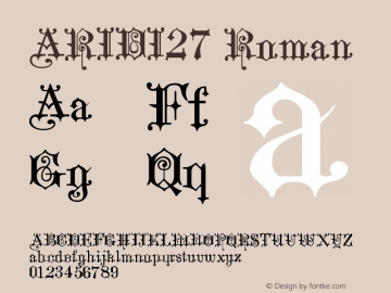 ARIDI27 Roman Version 001.000 Font Sample