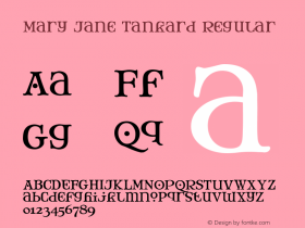 Mary Jane Tankard Regular 1.0 Font Sample