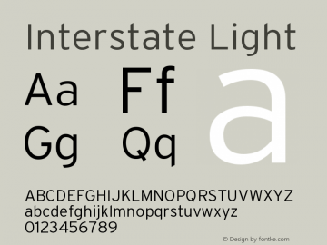 Interstate Light Version 001.000图片样张