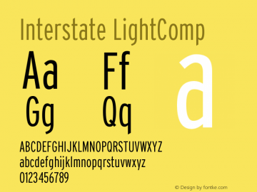 Interstate字体,Interstate Light Comp字体,Interst