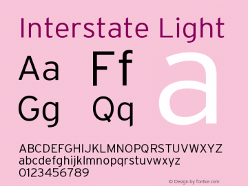 Interstate Light Version 001.000图片样张