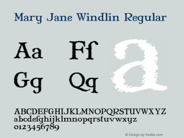 Mary Jane Windlin Regular 1.0图片样张