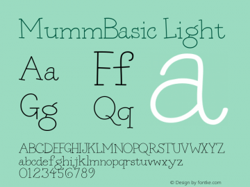 MummBasic Light Macromedia Fontographer 4.1.5 9/13/04图片样张