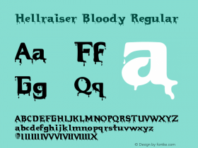 Hellraiser Bloody Regular 1.2 Font Sample