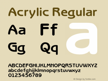 Acrylic Regular Unknown图片样张