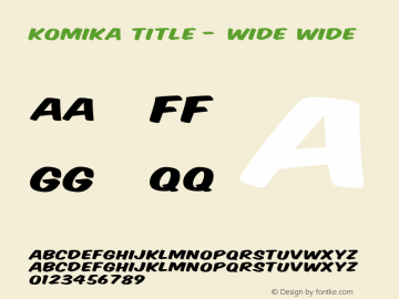 Komika Title - Wide Wide Version 001.000 Font Sample