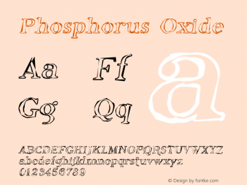 Phosphorus Oxide Version 001.000 Font Sample