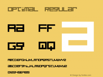 Optimal Regular 001.000 Font Sample
