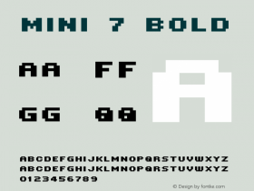 Mini 7 Bold Macromedia Fontographer 4.1.5 19/6/01 Font Sample