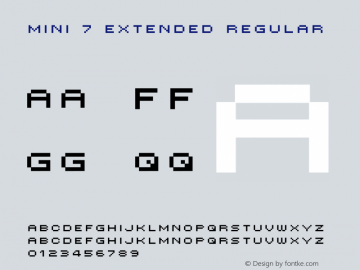 Mini 7 Extended Regular Macromedia Fontographer 4.1.5 19/6/01图片样张