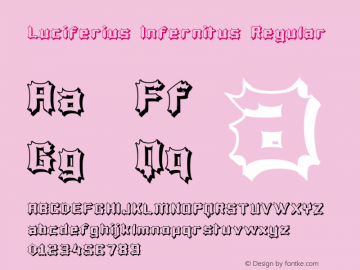 Luciferius Infernitus Regular 1.01 Font Sample