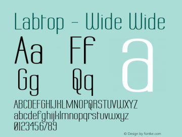 Labtop - Wide Wide Version 001.000 Font Sample