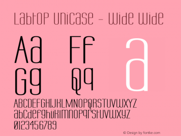 Labtop Unicase - Wide Wide Version 001.000 Font Sample