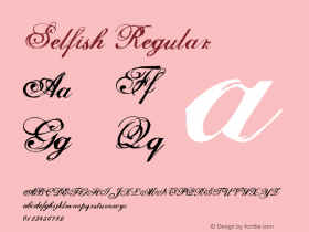 Selfish Regular Macromedia Fontographer 4.1.2 8/17/02 Font Sample